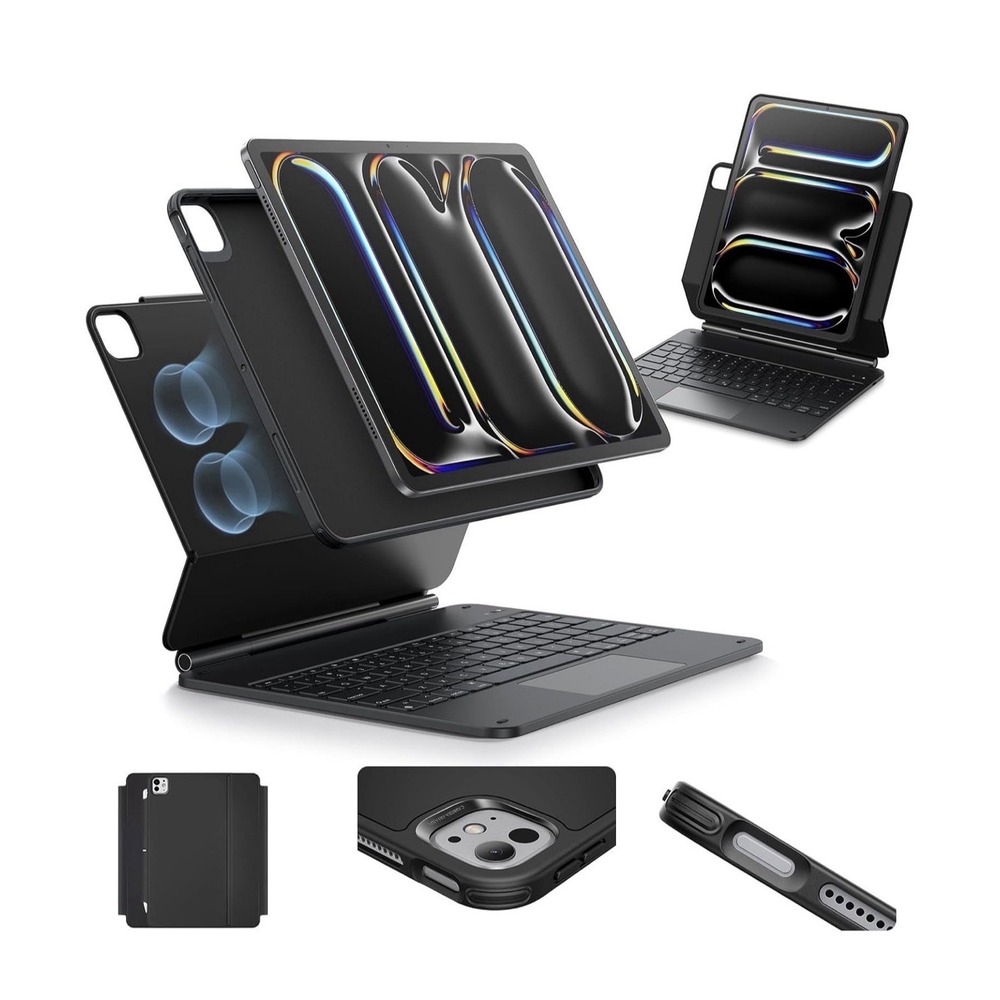 ESR Rebound Magnetic Keyboard Case 360 iPad Pro 13 M4 2024 2025 Black